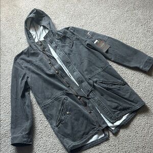 Weatherproof Vintage Charcoal Hooded Utility Jacket